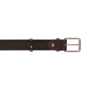 Bontoni Pebble Grain Leather Belt in Vinnacio Scuro - SARTALE