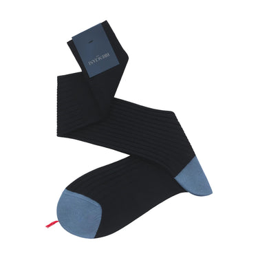 Bresciani Cotton Long Socks in Blue - SARTALE
