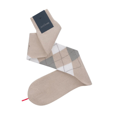 Bresciani Long Cotton Socks in Multicolor Beige - SARTALE