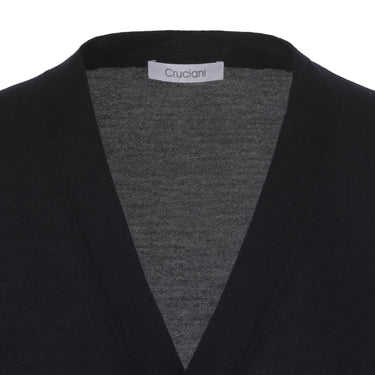 Cruciani Cashmere Blend Cardigan in Dark Blue - SARTALE