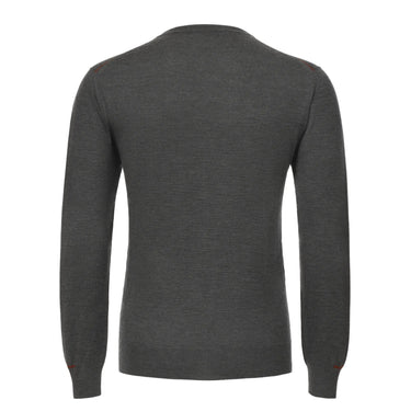 Cruciani Cashmere Blend Sweater in Grey with Red Details - SARTALE