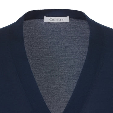 Cruciani Cashmere Sleeveless Gilet in Dark Blue - SARTALE