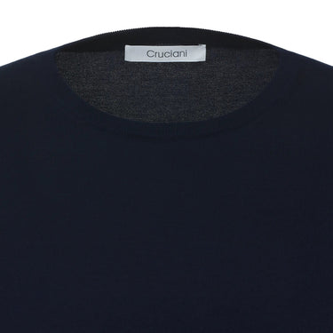 Cruciani Cotton Dark Blue T-Shirt Sweater - SARTALE