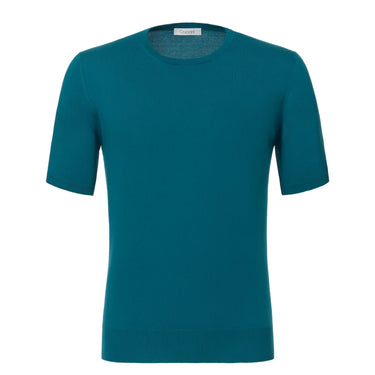 Cruciani Cotton Ocean Blue T-Shirt Sweater - SARTALE