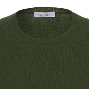 Cruciani Crewneck Cashmere Sweater in Forest Green - SARTALE