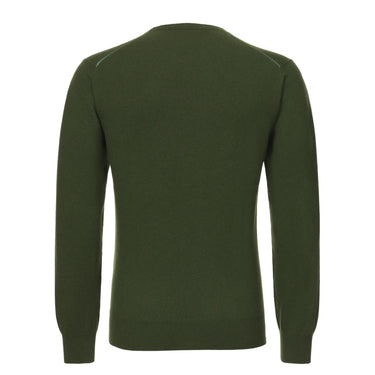 Cruciani Crewneck Cashmere Sweater in Forest Green - SARTALE