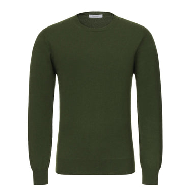 Cruciani Crewneck Cashmere Sweater in Forest Green - SARTALE