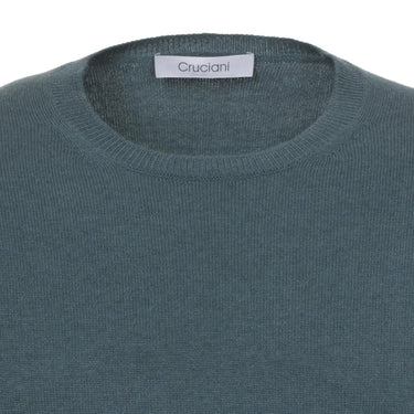 Cruciani Crewneck Cashmere Sweater in Storm Blue - SARTALE