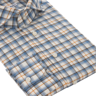Emanuele Maffeis Checked Cotton Shirt in Blue Multicolor - SARTALE
