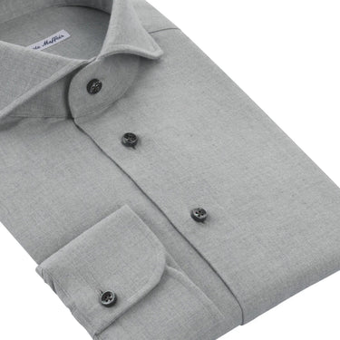 Emanuele Maffeis Flannel Cotton-Cashmere Shirt in Grey - SARTALE
