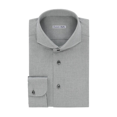 Emanuele Maffeis Flannel Cotton-Cashmere Shirt in Grey - SARTALE
