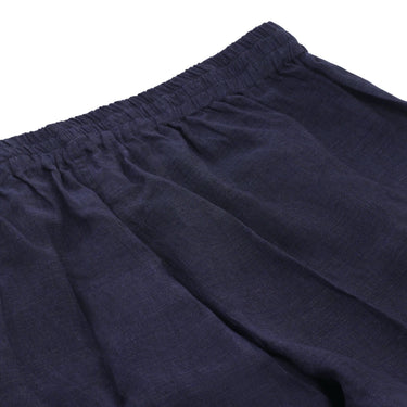 Finamore Linen Fabric Pajamas in Blue - SARTALE