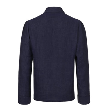 Finamore Linen Fabric Pajamas in Blue - SARTALE