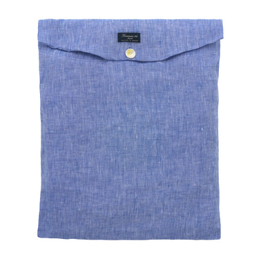 Finamore Linen Fabric Pajamas in Light Blue - SARTALE