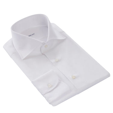 Fray Cotton Plain Shirt in White - SARTALE