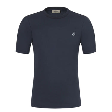 Gran Sasso Cotton Crew-Neck T-Shirt in Dark Blue - SARTALE