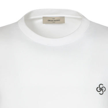 Gran Sasso Cotton Crew-Neck T-Shirt in White - SARTALE