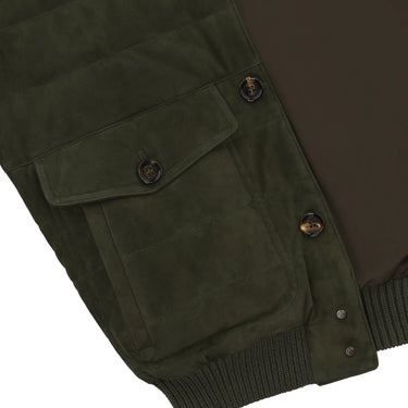 Kired Leather Gilet in Forest Green - SARTALE