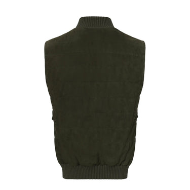 Kired Leather Gilet in Forest Green - SARTALE