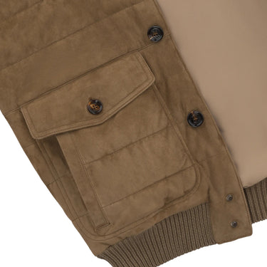 Kired Leather Gilet in Taupe - SARTALE