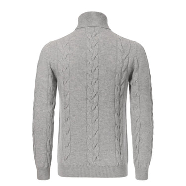 Kiton Cashmere Turtleneck Pearl Grey Sweater - SARTALE