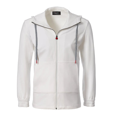 Kiton Cotton Sport Hoodie in White - SARTALE