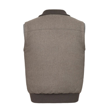 Kiton Leather Vest in Brown - SARTALE