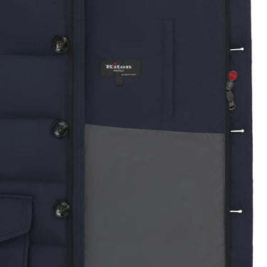 Kiton Padded Parka in Navy Blue - SARTALE