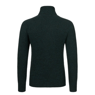 Malo Cashmere Turtleneck Sweater in Green Melange - SARTALE
