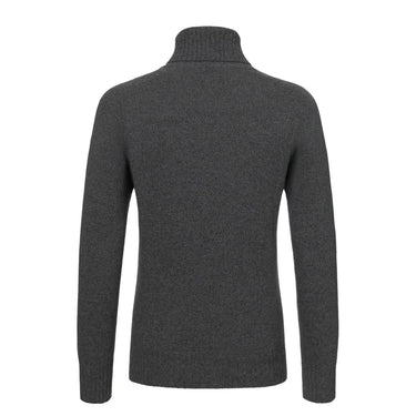 Malo Cashmere Turtleneck Sweater in Grey Melange - SARTALE