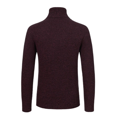 Malo Cashmere Turtleneck Sweater in Purple Melange - SARTALE