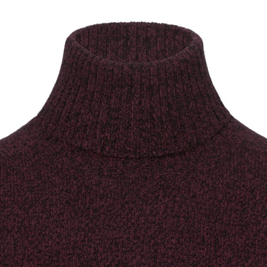 Malo Cashmere Turtleneck Sweater in Purple Melange - SARTALE