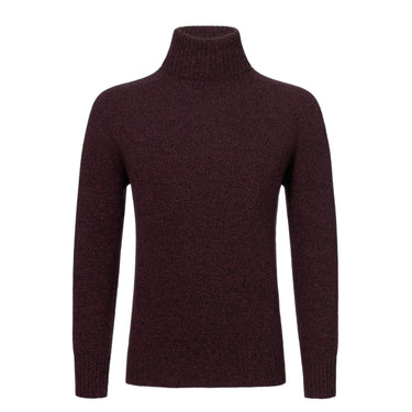 Malo Cashmere Turtleneck Sweater in Purple Melange - SARTALE