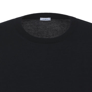 Malo Cotton Pullover in Dark Blue - SARTALE
