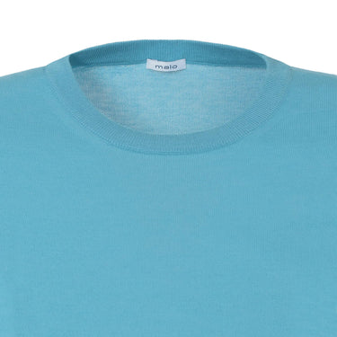 Malo Cotton T-Shirt Sweater in Sky Blue - SARTALE