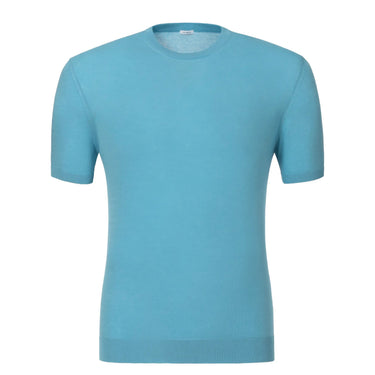 Malo Cotton T-Shirt Sweater in Sky Blue - SARTALE