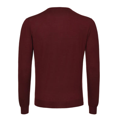 Malo Knitted Cashmere and Silk Sweater in Bordeaux - SARTALE