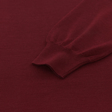 Malo Knitted Cashmere and Silk Sweater in Bordeaux - SARTALE
