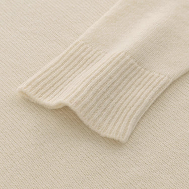 Malo Knitted Cashmere Cream White Sweater - SARTALE
