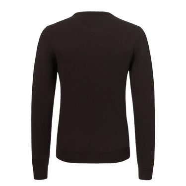 Malo Knitted Cashmere Sweater in Dark Brown - SARTALE