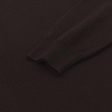 Malo Knitted Cashmere Sweater in Dark Brown - SARTALE