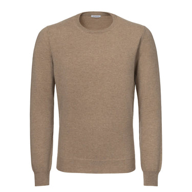 Malo Knitted Cashmere Sweater in Light Brown - SARTALE