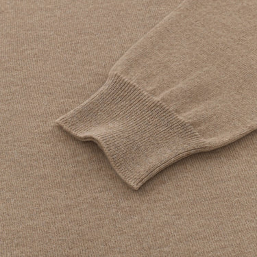Malo Knitted Cashmere Sweater in Light Brown - SARTALE