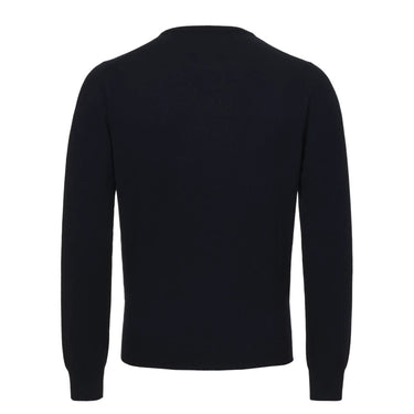 Malo Knitted Cashmere Sweater in Navy Blue - SARTALE