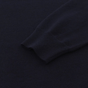 Malo Knitted Cashmere Sweater in Navy Blue - SARTALE