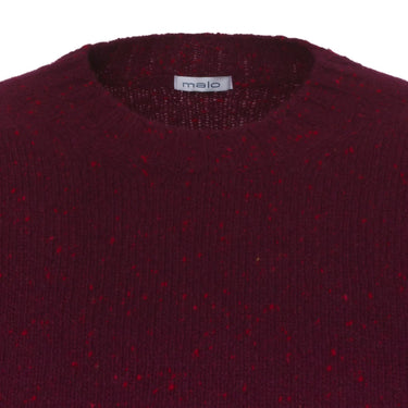 Malo Knitted Cashmere Sweater in Red Melange - SARTALE