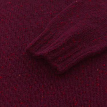 Malo Knitted Cashmere Sweater in Red Melange - SARTALE