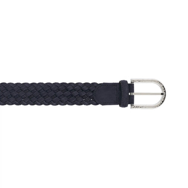 Mandelli Leather Braided Belt in Royal Blue - SARTALE