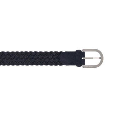 Mandelli Leather Braided Belt in Royal Blue - SARTALE