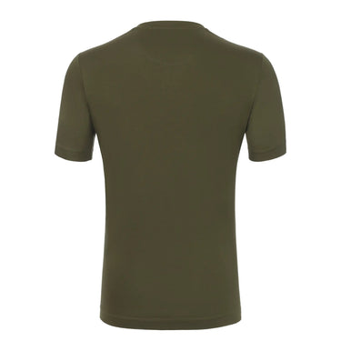 Marco Pescarolo Crew-Neck Cotton T-Shirt in Olive Green - SARTALE